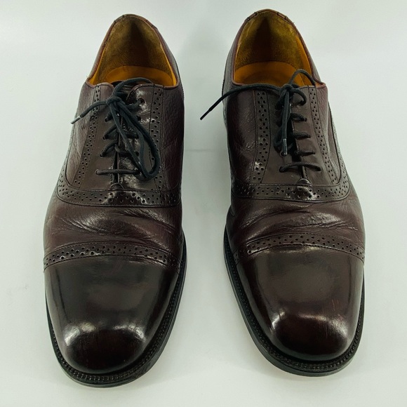 MEZLAN MARQUE Burgundy Calfskin Cap Toe Oxfords